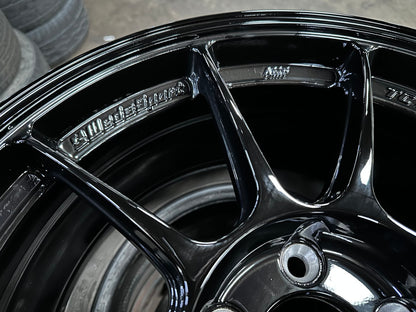 New 18X8.5 ET44 AOW Flow Formed TC105X Rim (4 wheel) Gloss Black 5X112