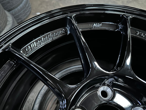 New 18X8.5 ET44 AOW Flow Formed TC105X Rim (4 wheel) Gloss Black 5X114.3