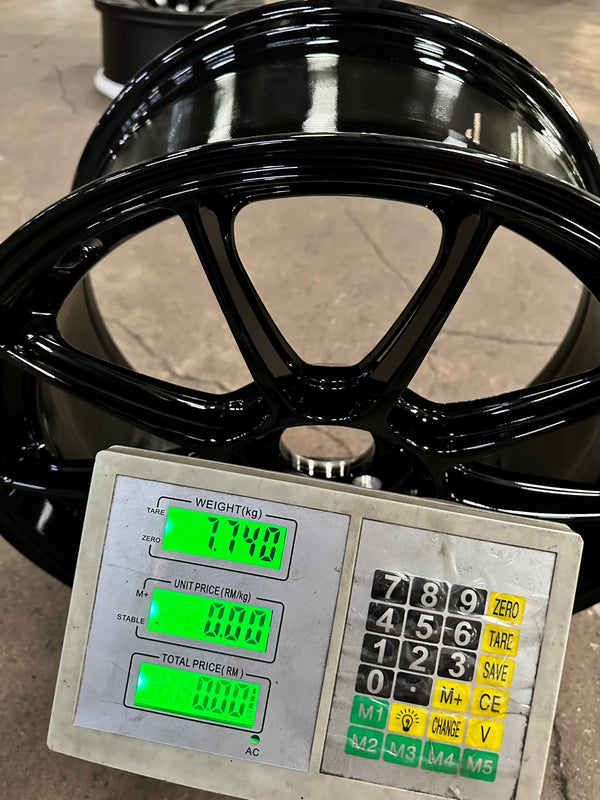 New 18X8.5 ET44 AOW Flow Formed TC105X Rim (4 wheel) Gloss Black 5X114.3