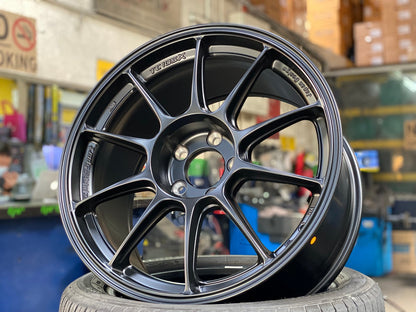 New 18X9.5 ET40 AOW Flow Formed TC105X Rim (4 wheel) Matt Black 5X112