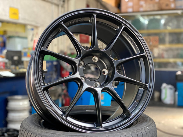 New 18X9.5 ET40 AOW Flow Formed TC105X Rim (4 wheel) Matt Black 5X114.3