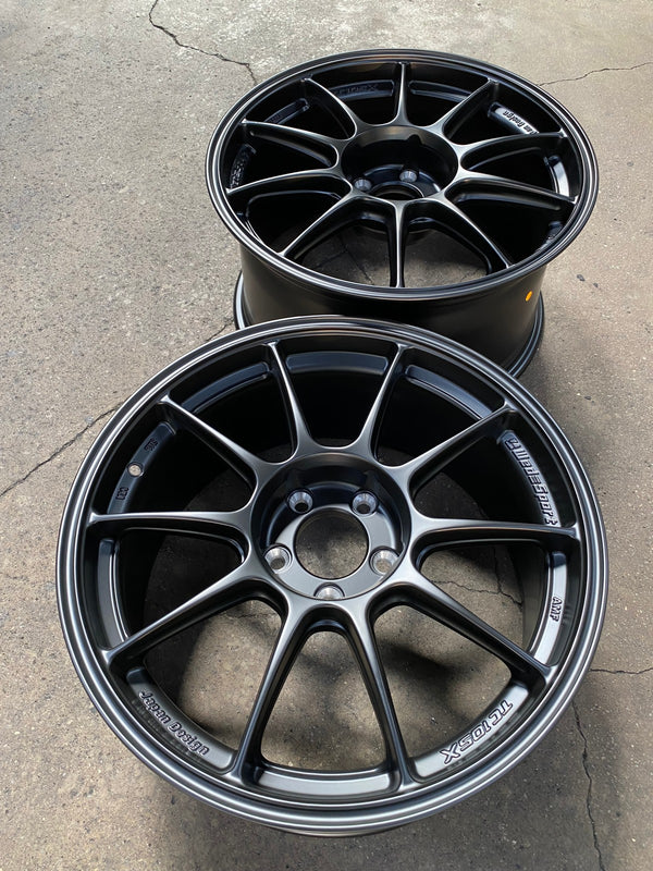 New 18X9.5 ET40 AOW Flow Formed TC105X Rim (4 wheel) Matt Black 5X114.3