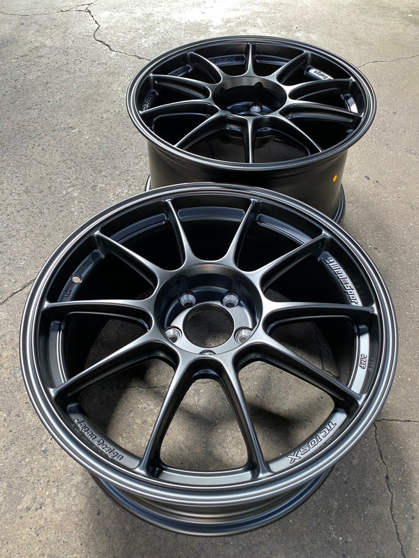 New 18X9.5 ET40 AOW Flow Formed TC105X Rim (4 wheel) Matt Black 5X114.3