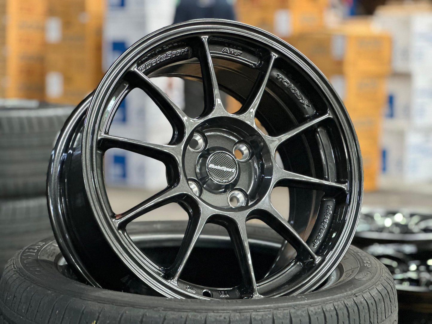 New 15X7.5 ET35 AOW Flow Formed TC105X Rim (4 wheel) Gloss Gunmetal 4X100