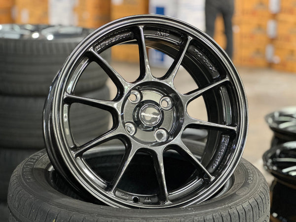 New 15X7.5 ET35 AOW Flow Formed TC105X Rim (4 wheel) Gloss Gunmetal 4X100