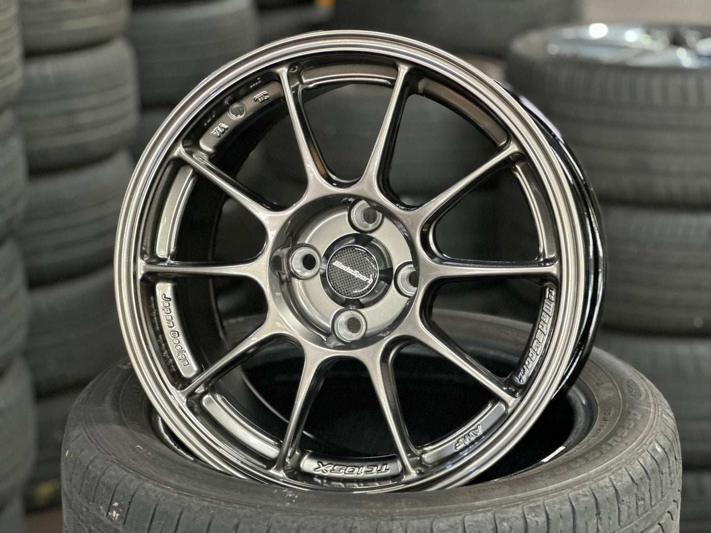 New 15X8 ET28 AOW Flow Formed TC105X Rim (4 wheel) Gloss Gunmetal 4X100