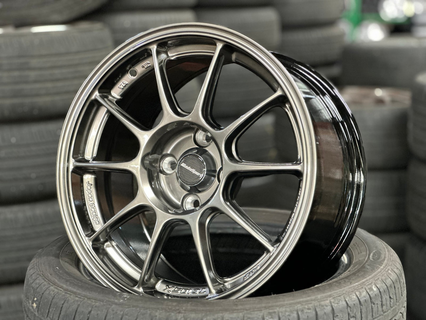 New 15X8 ET28 AOW Flow Formed TC105X Rim (4 wheel) Gloss Gunmetal 4X100