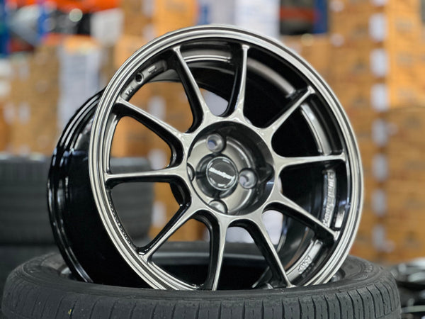 New 15X8 ET28 AOW Flow Formed TC105X Rim (4 wheel) Gloss Gunmetal 4X100