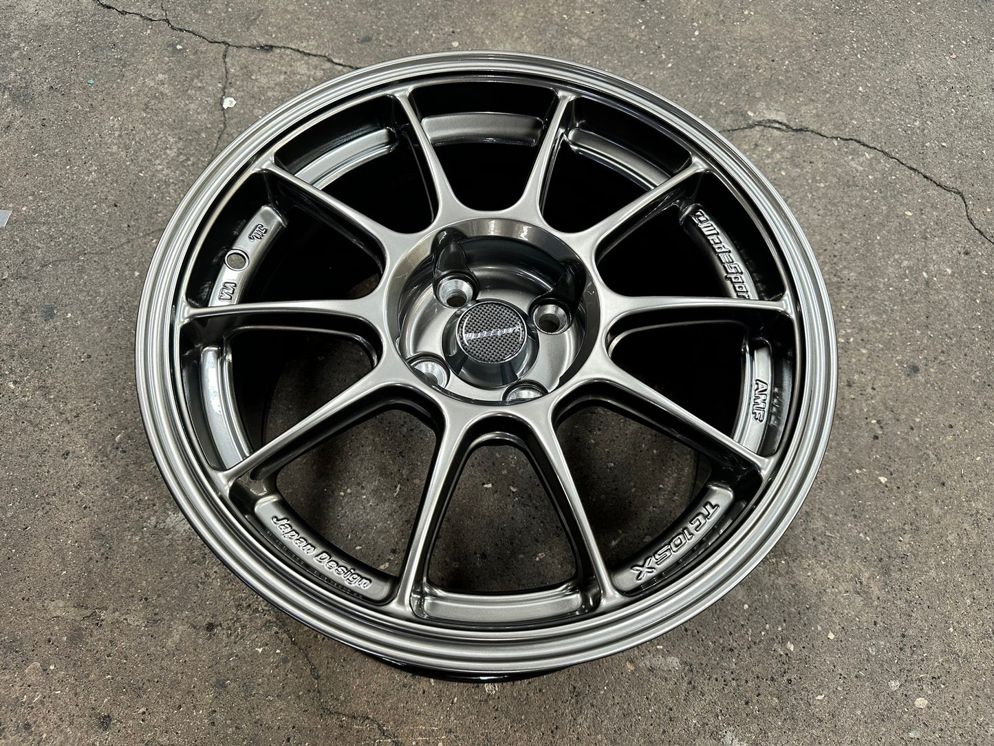 New 15X8 ET28 AOW Flow Formed TC105X Rim (4 wheel) Gloss Gunmetal 4X100
