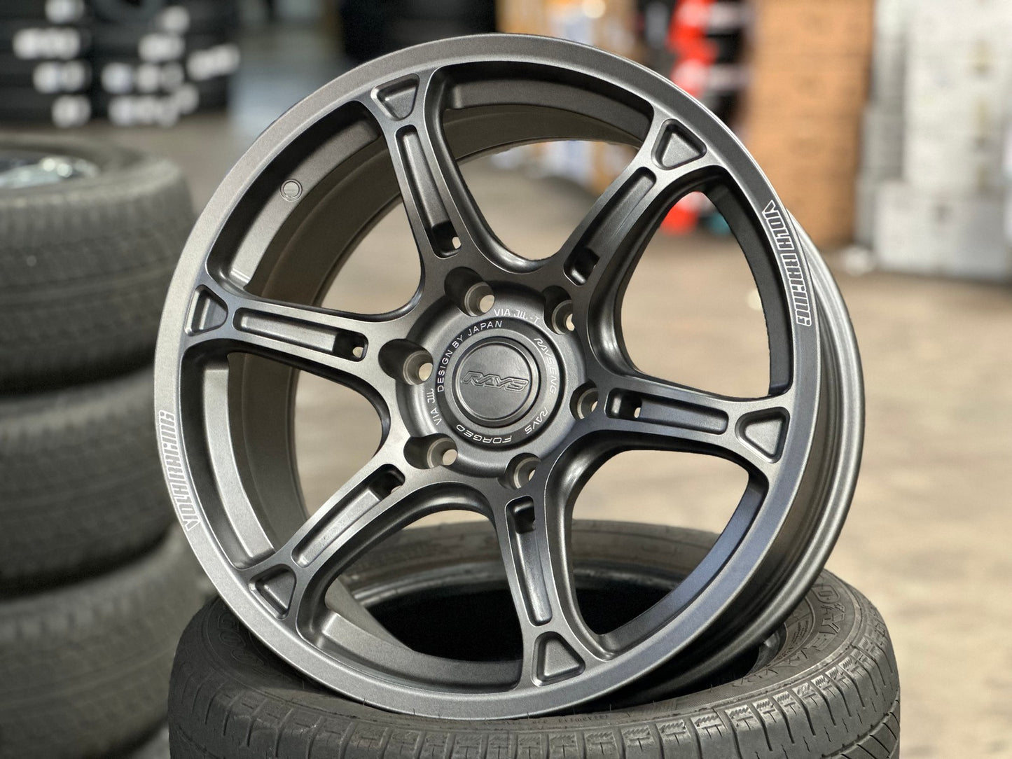 New 18X9 ET15 AOW Flow Formed TE37 XTR Rim (4 wheel) Matt Gunmetal 6X139.7