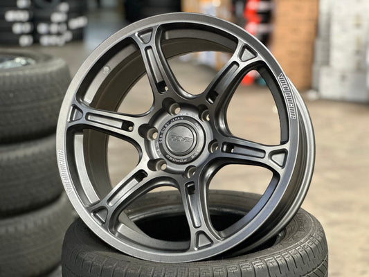 New 18X9 ET15 AOW Flow Formed TE37 XTR Rim (4 wheel) Matt Gunmetal 6X139.7