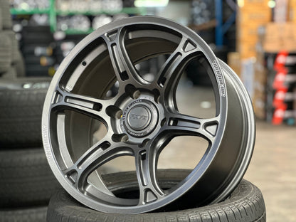 New 18X9 ET15 AOW Flow Formed TE37 XTR Rim (4 wheel) Matt Gunmetal 6X139.7