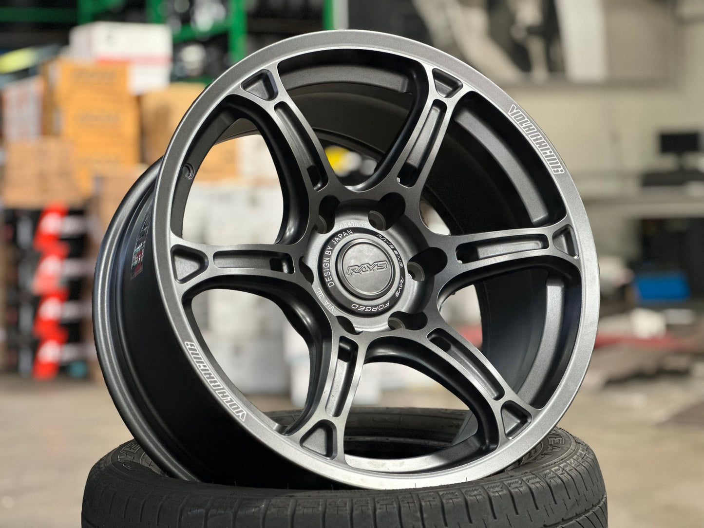 New 18X9 ET15 AOW Flow Formed TE37 XTR Rim (4 wheel) Matt Gunmetal 6X139.7