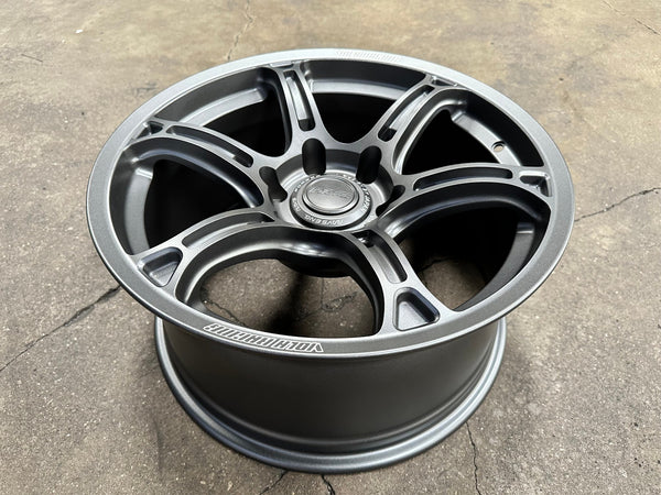 New 18X9 ET15 AOW Flow Formed TE37 XTR Rim (4 wheel) Matt Gunmetal 6X139.7