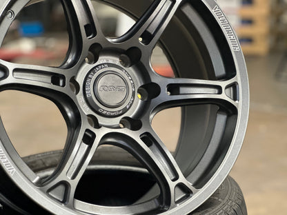 New 18X9 ET15 AOW Flow Formed TE37 XTR Rim (4 wheel) Matt Gunmetal 6X139.7