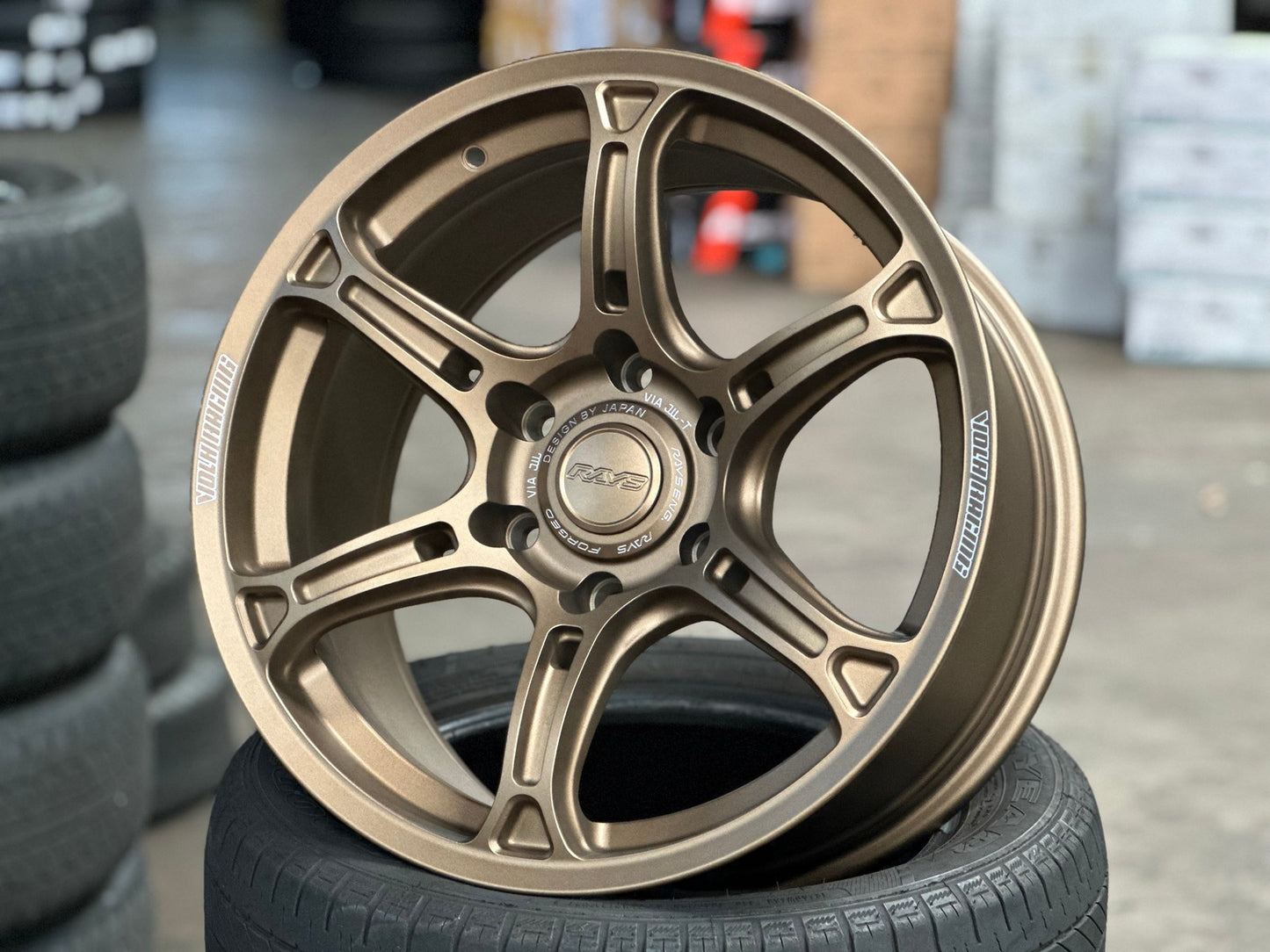New 18X9 ET15 AOW Flow Formed TE37 XTR Rim (4 wheel) Matt Bronze 6X139.7