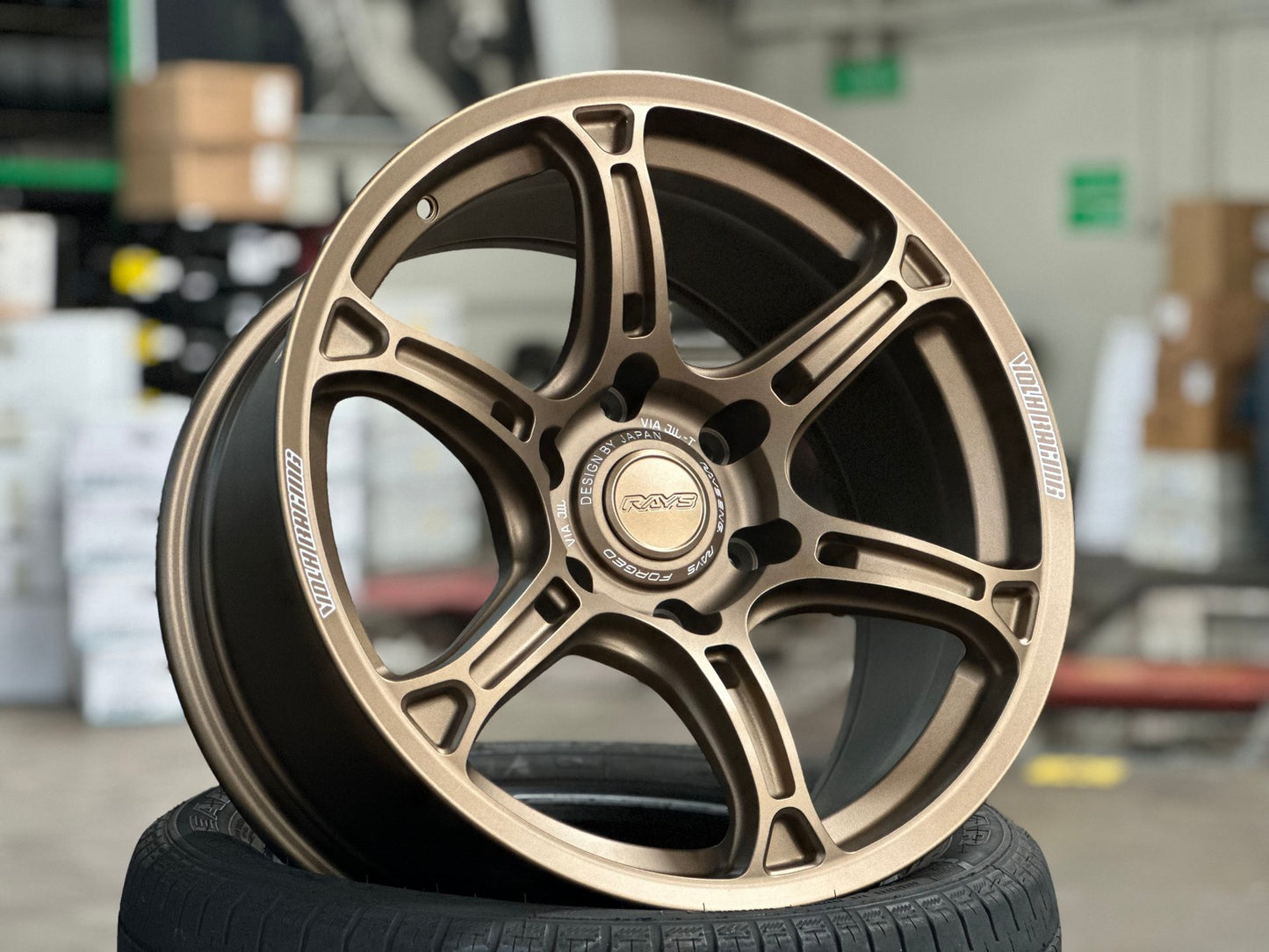 New 18X9 ET15 AOW Flow Formed TE37 XTR Rim (4 wheel) Matt Bronze 6X139.7