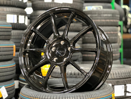 New 19X8.5 ET44 AOW Flow Formed ZE40 Rim (4 wheel) Gloss Black 5X114.3