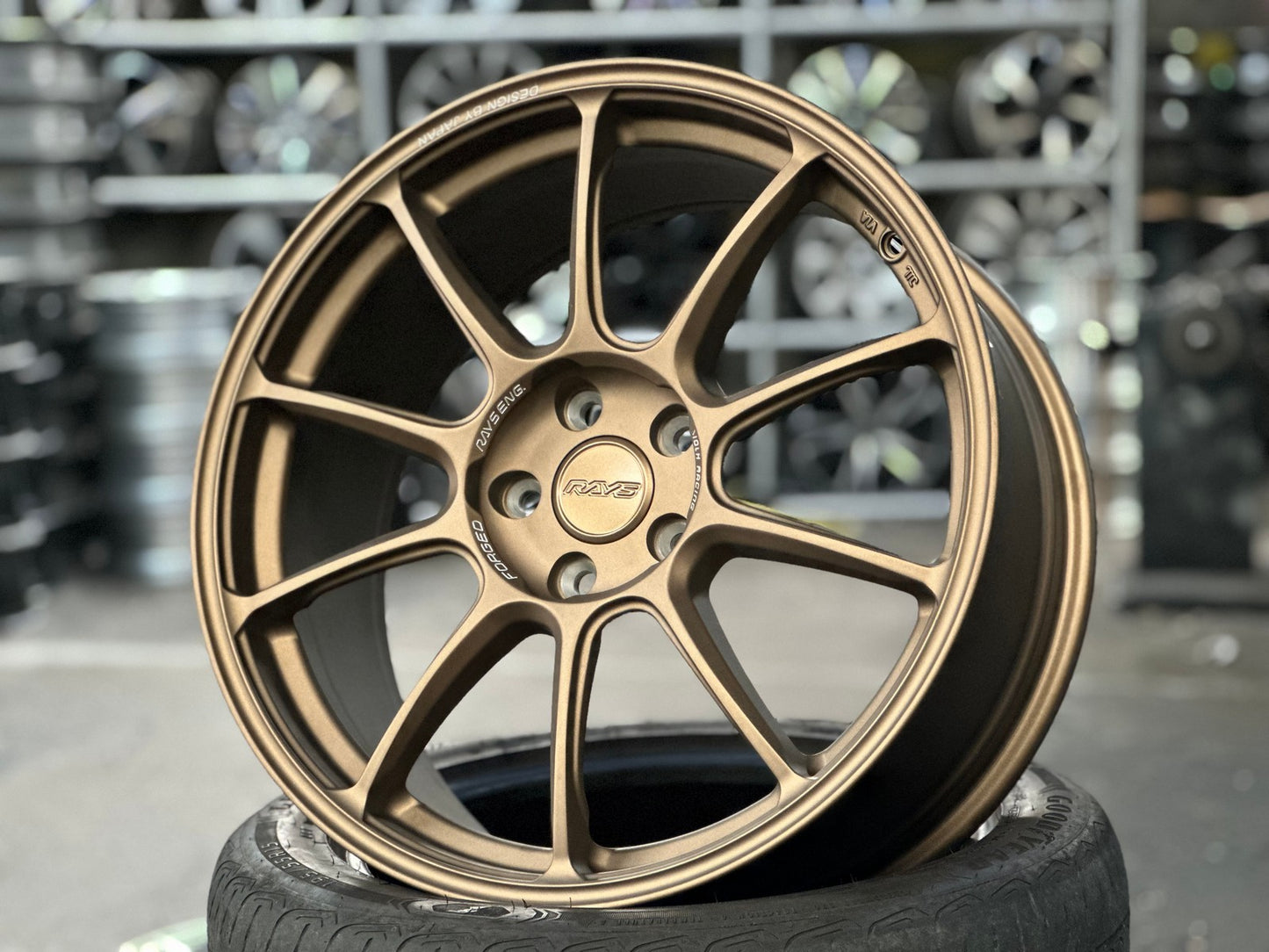 New 19X8.5 ET44 AOW Flow Formed ZE40 Rim (4 wheel) Matt Bronze 5X112