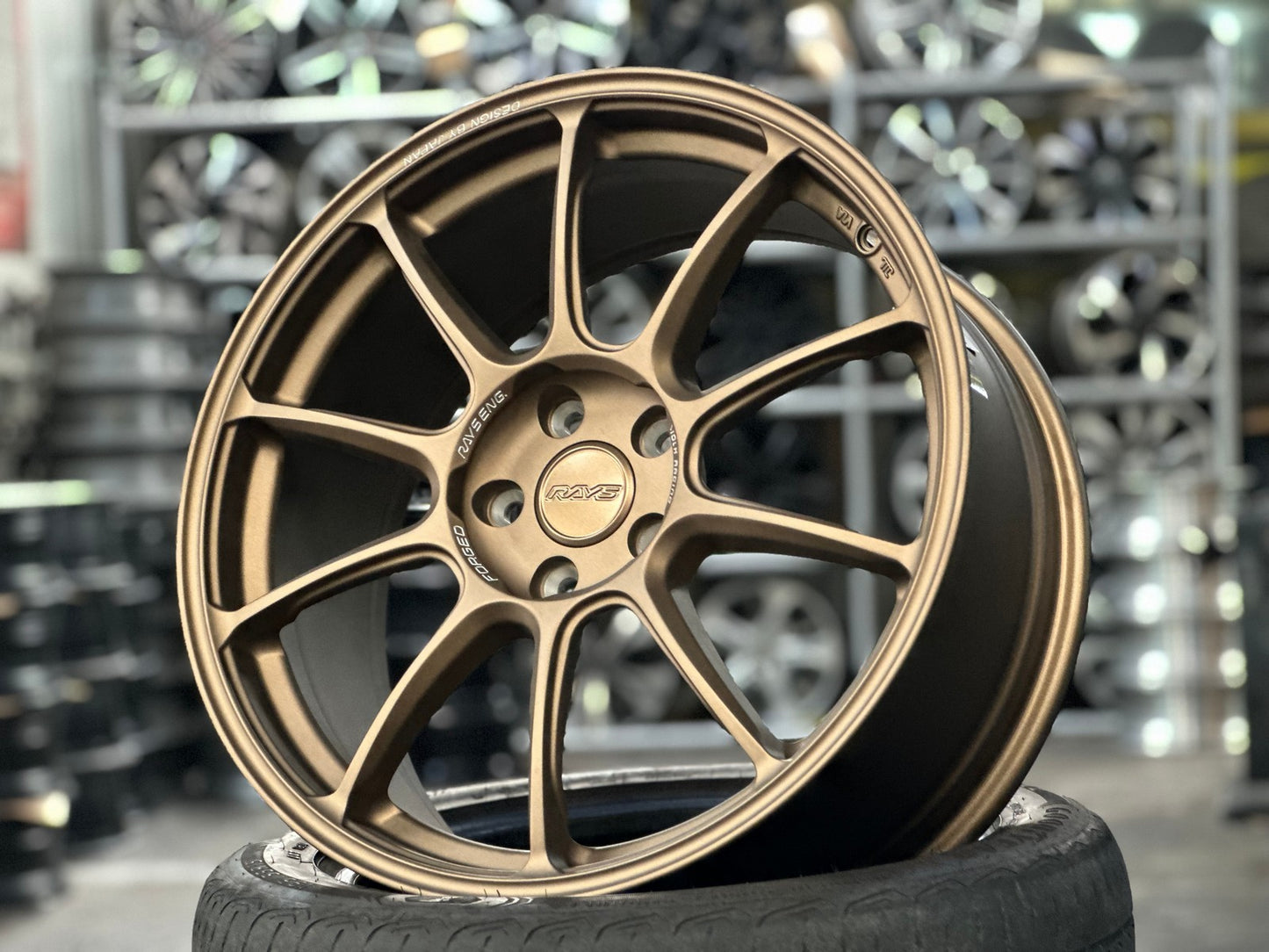 New 19X8.5 ET44 AOW Flow Formed ZE40 Rim (4 wheel) Matt Bronze 5X114.3