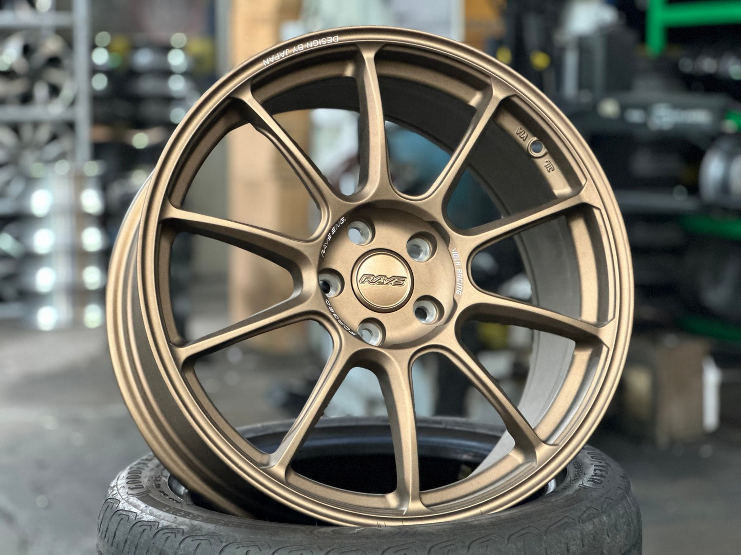 New 19X8.5 ET44 AOW Flow Formed ZE40 Rim (4 wheel) Matt Bronze 5X112