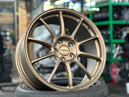 New 19X8.5 ET44 AOW Flow Formed ZE40 Rim (4 wheel) Matt Bronze 5X112