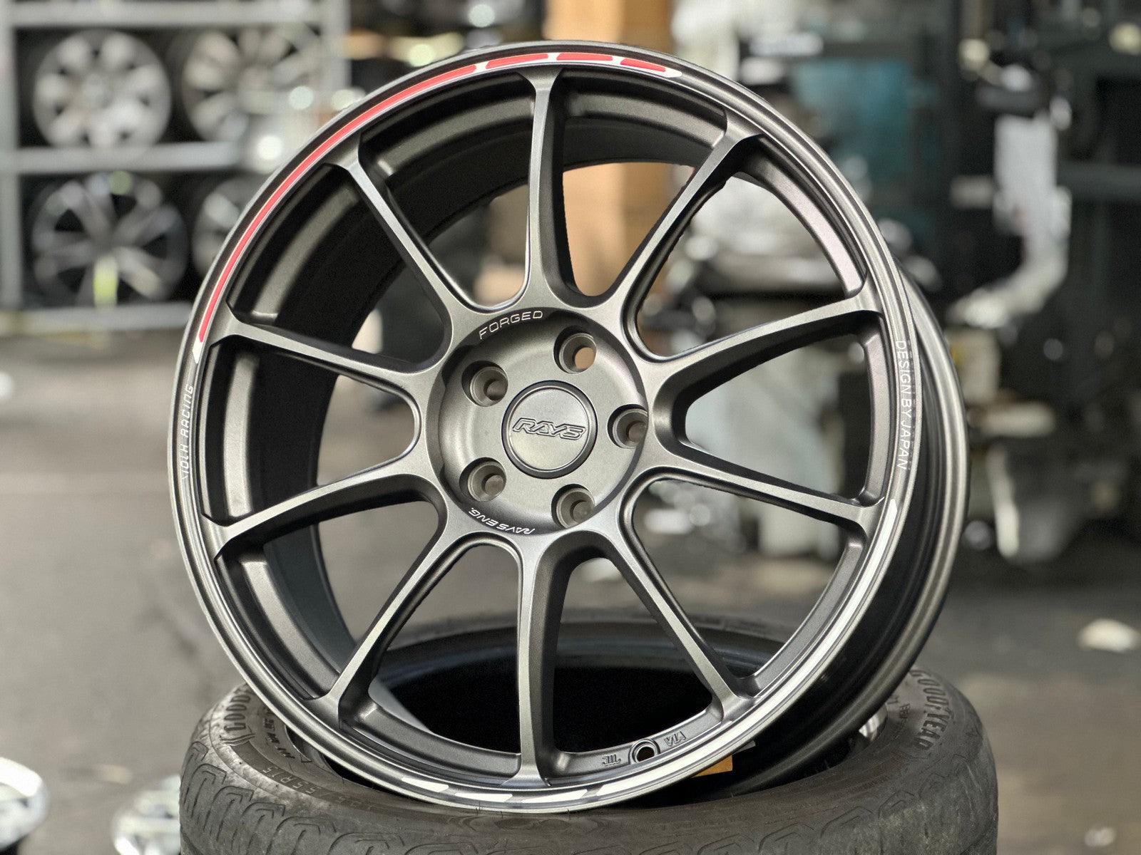 New 19X8.5 ET44 AOW Flow Formed ZE40 Rim (4 wheel) Matt Gunmetal 5X114 ...