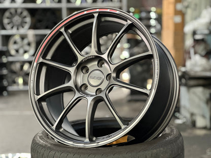 New 19X8.5 ET44 AOW Flow Formed ZE40 Rim (4 wheel) Matt Gunmetal 5X114.3