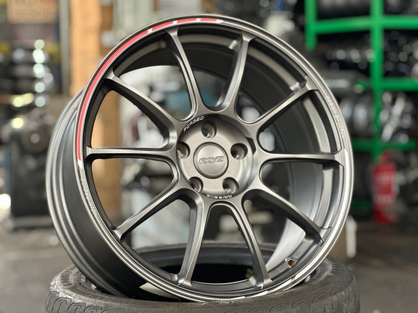 New 19X8.5 ET44 AOW Flow Formed ZE40 Rim (4 wheel) Matt Gunmetal 5X112