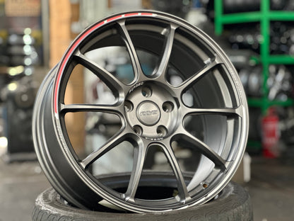 New 19X8.5 ET44 AOW Flow Formed ZE40 Rim (4 wheel) Matt Gunmetal 5X114.3