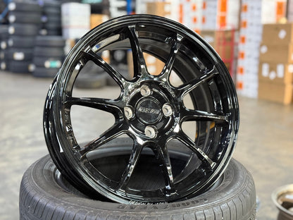 New 16X7 ET40 AOW Flow Formed ZE40 Rim (4 wheel) Gloss Black 4X100