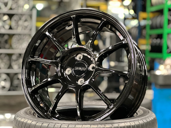 New 17X7.5 ET38 AOW Flow Formed ZE40 Rim (4 wheel) Gloss Black 4X100