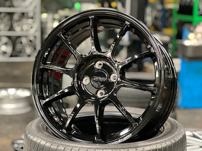 New 17X7.5 ET38 AOW Flow Formed ZE40 Rim (4 wheel) Gloss Black 4X100