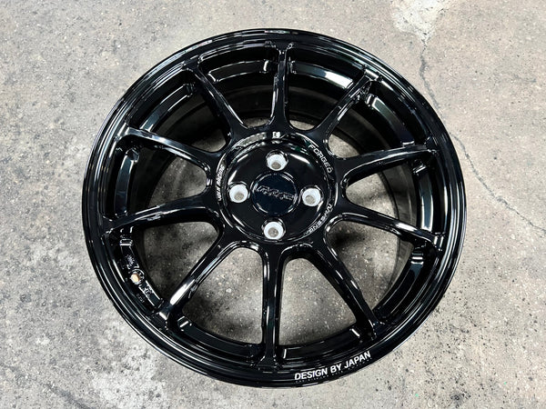 New 17X7.5 ET38 AOW Flow Formed ZE40 Rim (4 wheel) Gloss Black 4X100