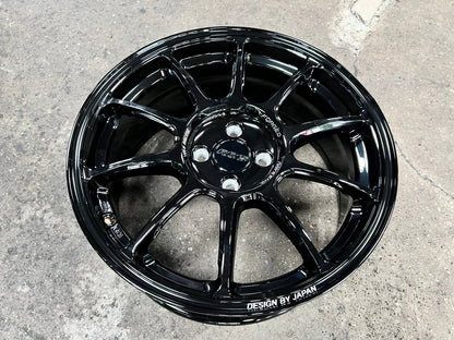 New 17X7.5 ET38 AOW Flow Formed ZE40 Rim (4 wheel) Gloss Black 4X100