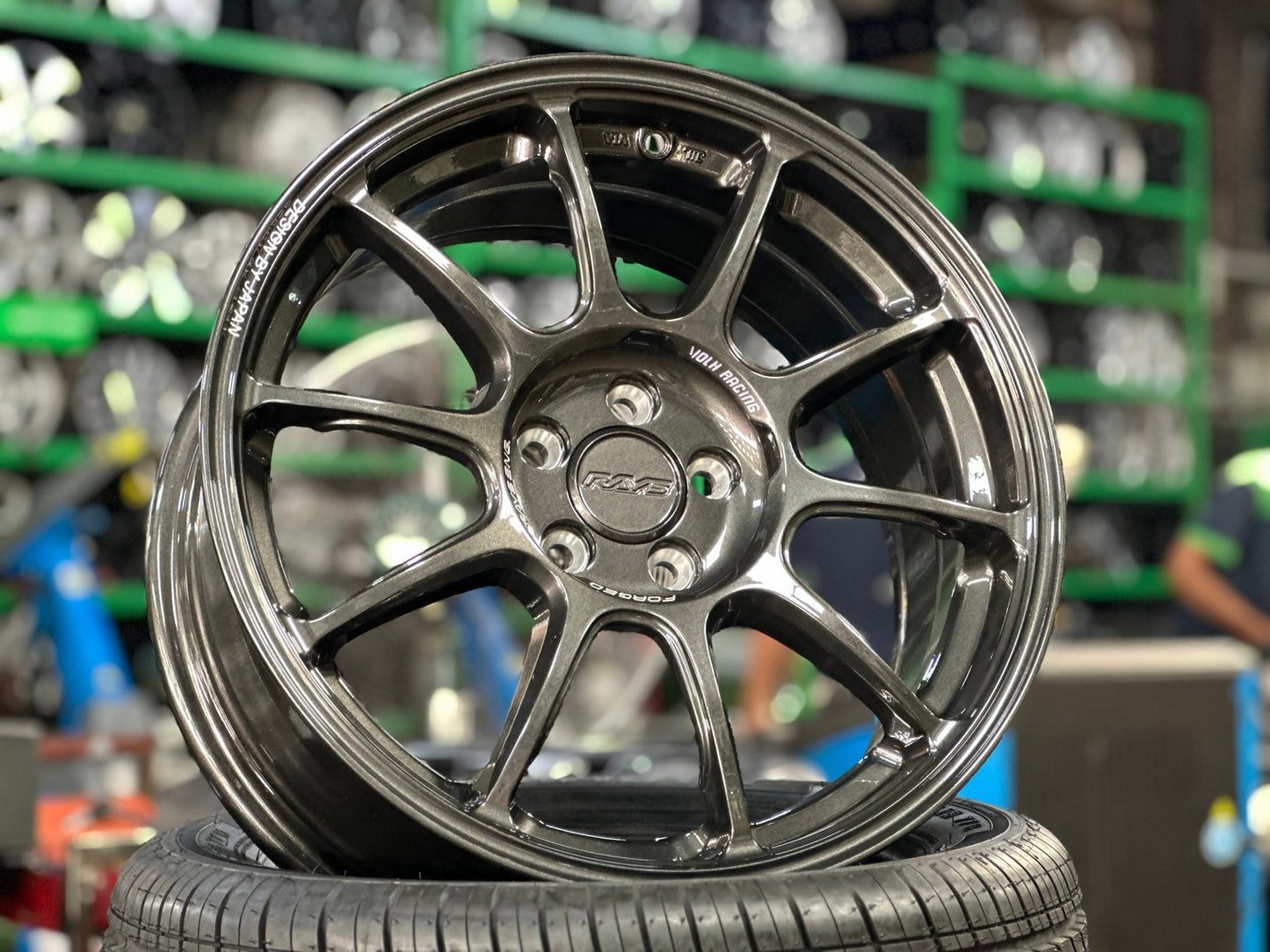 New 17X7.5 ET38 AOW Flow Formed ZE40 Rim (4 wheel) Gloss Gunmetal 5X100