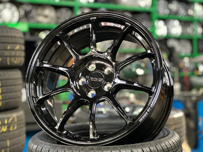 New 17X7.5 ET38 AOW Flow Formed ZE40 Rim (4 wheel) Gloss Black 5X100