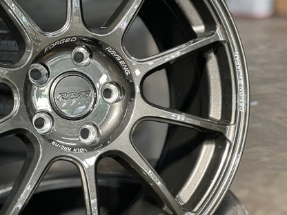 New 18X8.5 ET43 AOW Flow Formed ZE40 Rim (4 wheel) Gloss Gunmetal 5X114.3