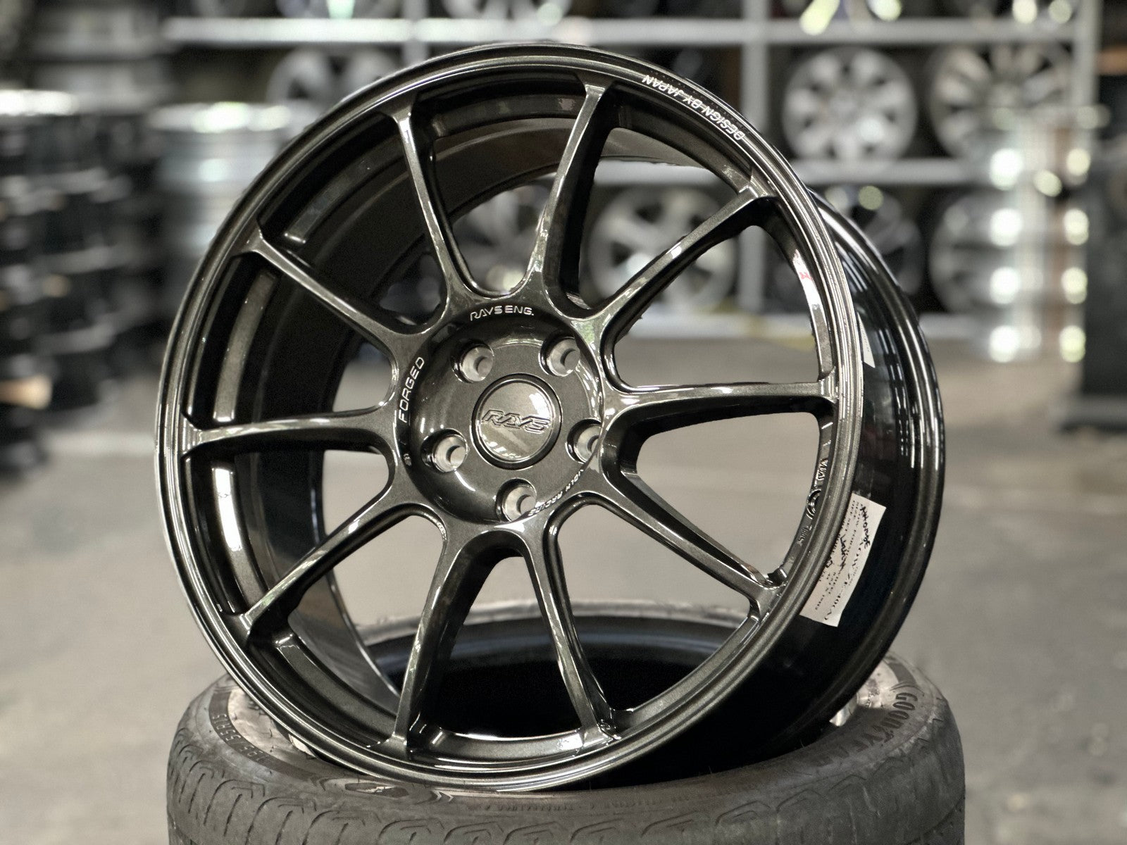 New 19X8.5 ET44 AOW Flow Formed ZE40 Rim (4 wheel) Gloss Gunmetal 5X11 ...