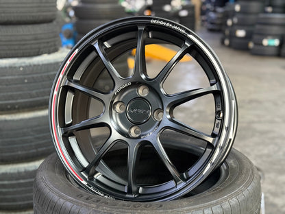 New 16X7 ET40 AOW Flow Formed ZE40 Rim (4 wheel) Matt Black 4X100