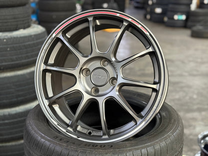 New 16X7 ET40 AOW Flow Formed ZE40 Rim (4 wheel) Matt Gunmetal 4X100