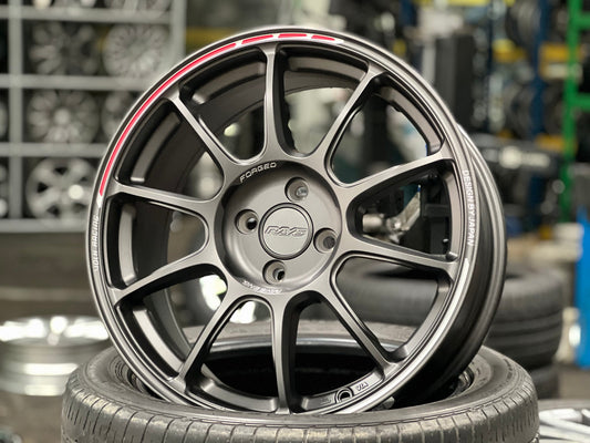 New 17X7.5 ET38 AOW Flow Formed ZE40 Rim (4 wheel) Matt Gunmetal 4X100