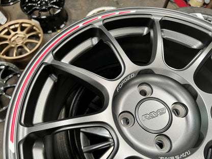 New 17X7.5 ET38 AOW Flow Formed ZE40 Rim (4 wheel) Matt Gunmetal 4X100