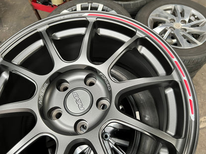 New 17X8 ET35 AOW Flow Formed ZE40 Rim (4 wheel) Matt Gunmetal 5X112