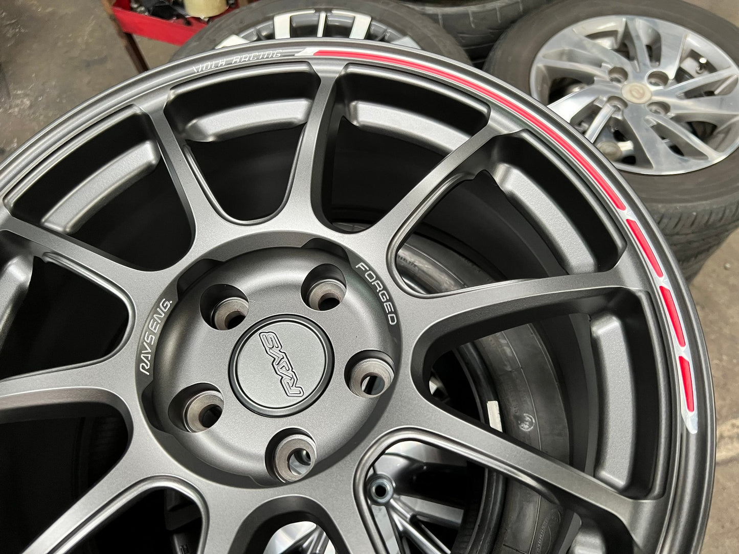 New 17X8 ET35 AOW Flow Formed ZE40 Rim (4 wheel) Matt Gunmetal 5X114.3