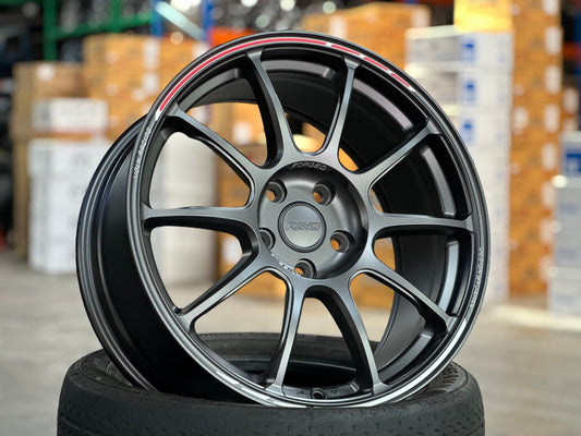 NEW 18X8.5 ET43 AOW ZE40 Flow Formed Rim (4 wheel) Matte Gunmetal 5X114.3