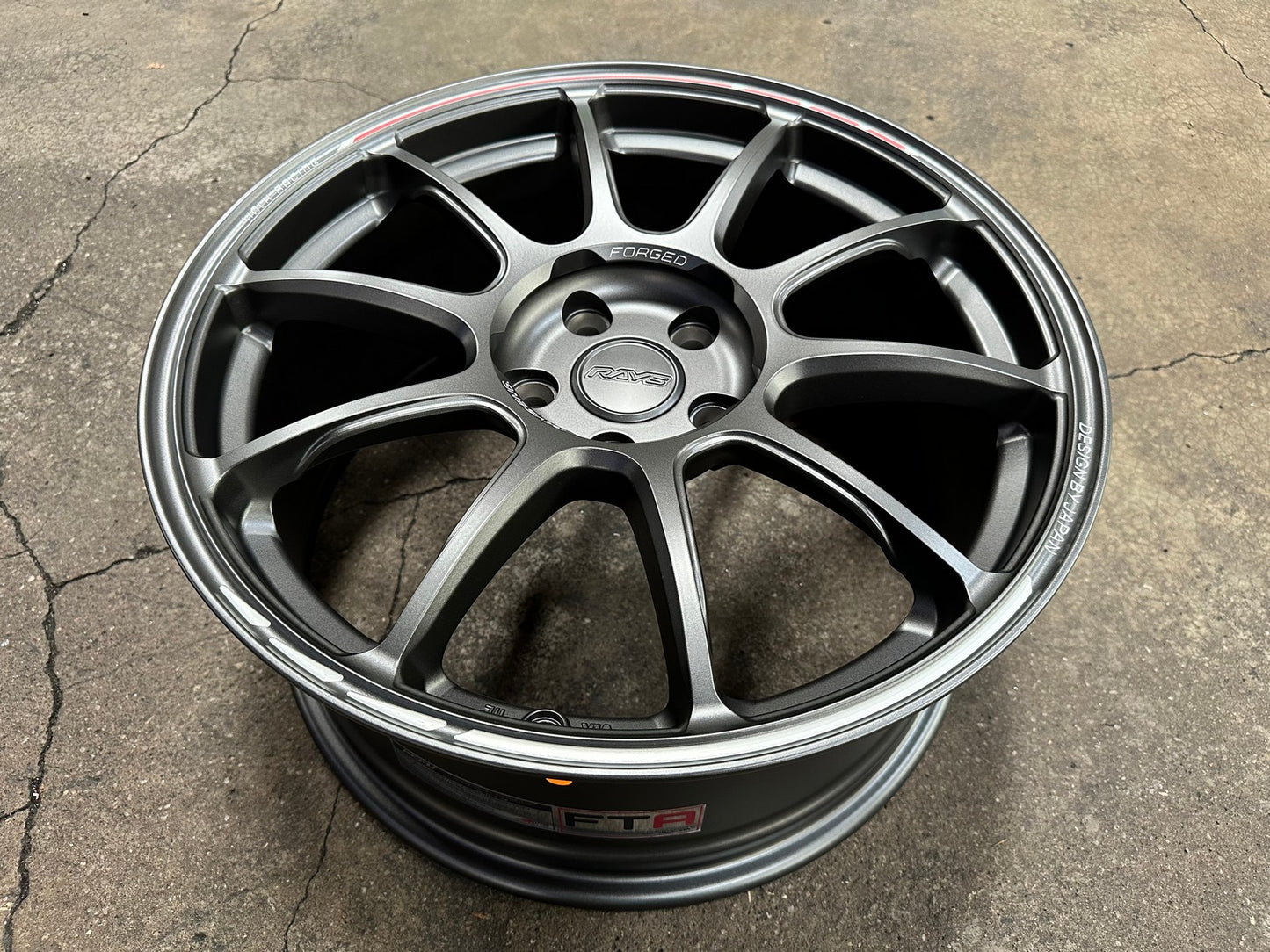 New 18X8.5 ET43 AOW Flow Formed ZE40 Rim (4 wheel) Matt Gunmetal 5X112