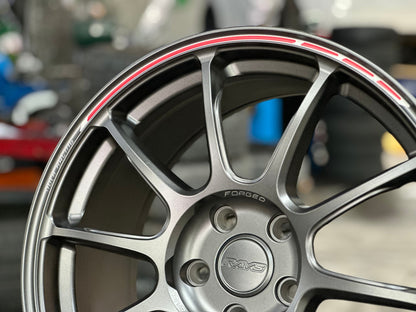 New 18X8.5 ET43 AOW Flow Formed ZE40 Rim (4 wheel) Matt Gunmetal 5X112