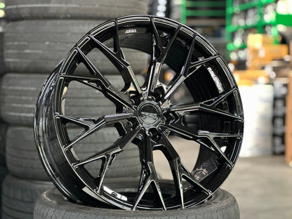 New 19X8.5 ET43 Asga ARF10 Rim (4 wheel) Gloss Black 5X108