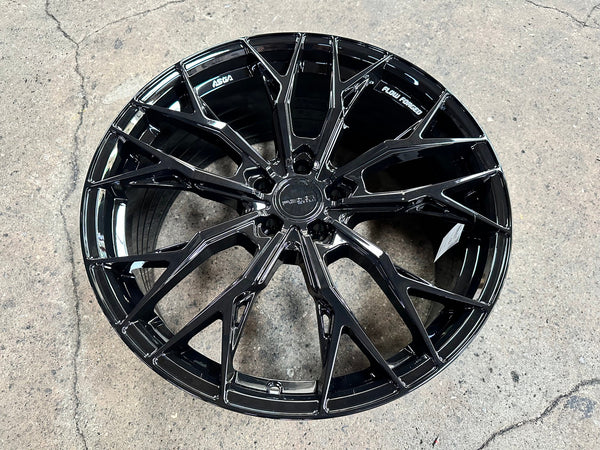 New 19X8.5 ET43 Asga ARF10 Rim (4 wheel) Gloss Black 5X108